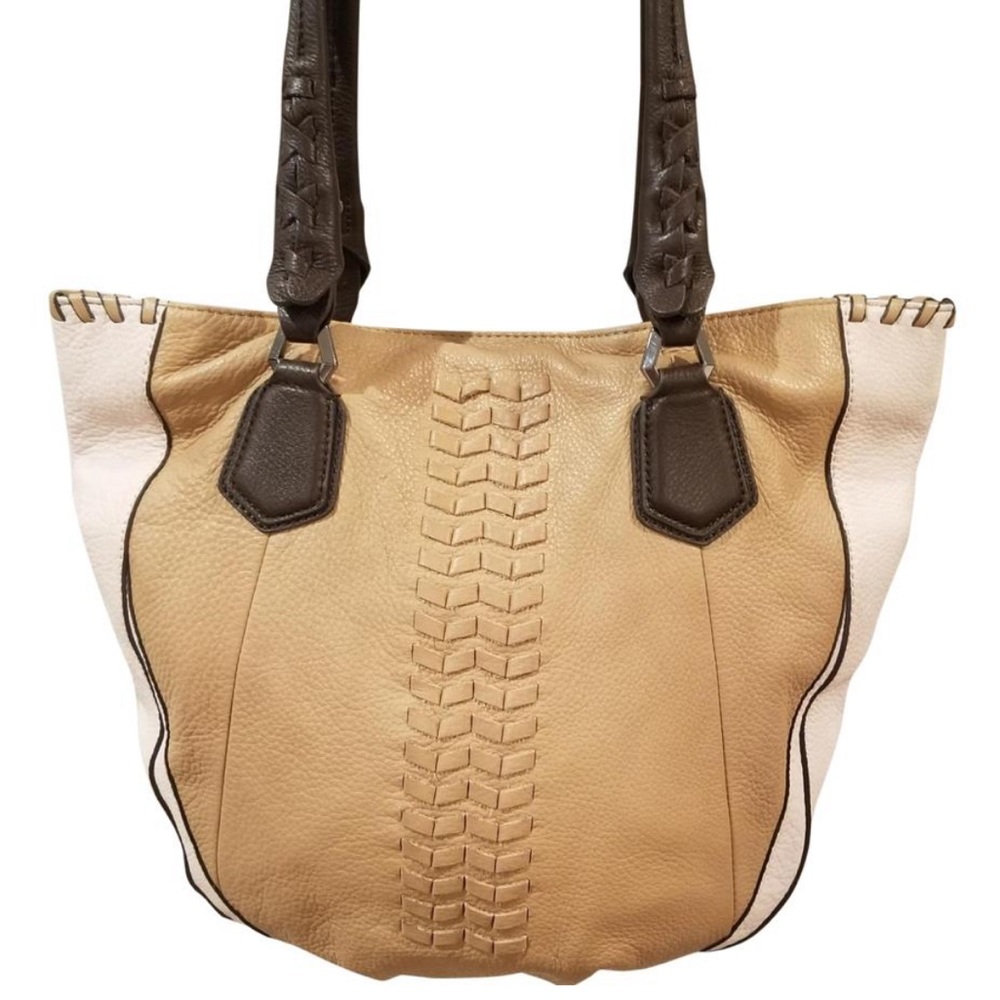orYANY Sydney, Tan, Blush & Chocolate Pebbled Leather, Shoulder Bag - Picture 1 of 9